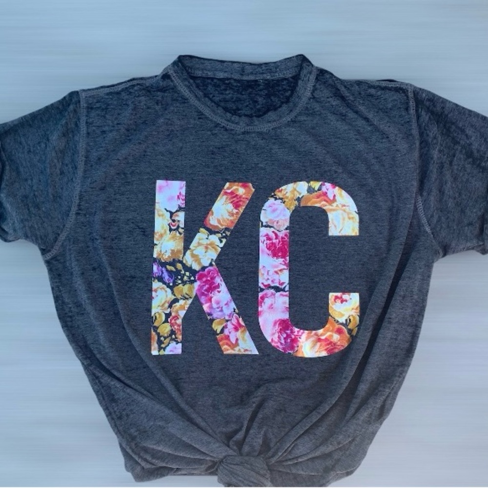 Metallic Floral KC Tee
